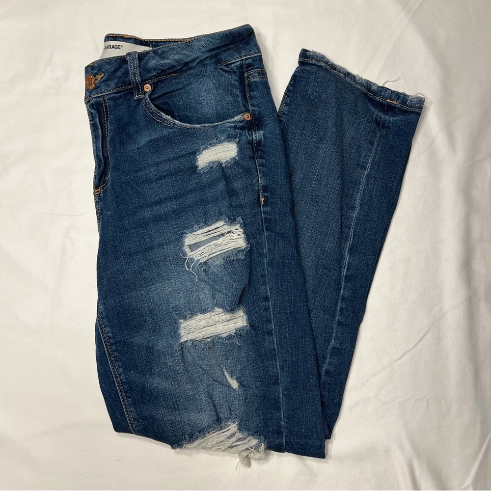 Garage Ripped Girlfriend Jeans